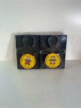 Vintage 1970's Fox Run Large Gingerbread Girl Gingerbread Boy Cookie Cutter Set